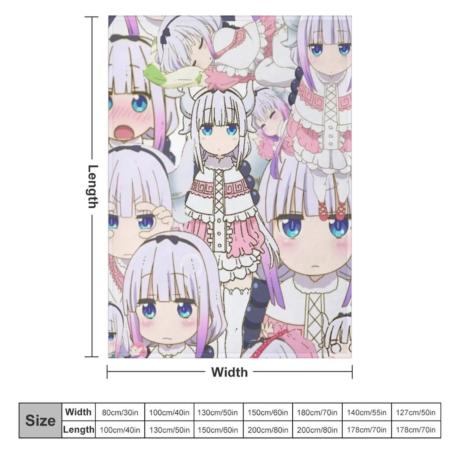 Kanna Miss Kobayashi's Dragon Maid Throw Blanket Thin Vintage For Baby Blankets