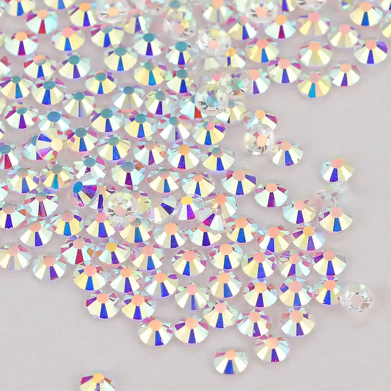 UNfoiled SS3-SS30 Sizes 1440pcs Crystal&AB Nail Art Flatback Glass Rhinestones Non-HotFix Micro Manicure Decoration & DIY Crafts