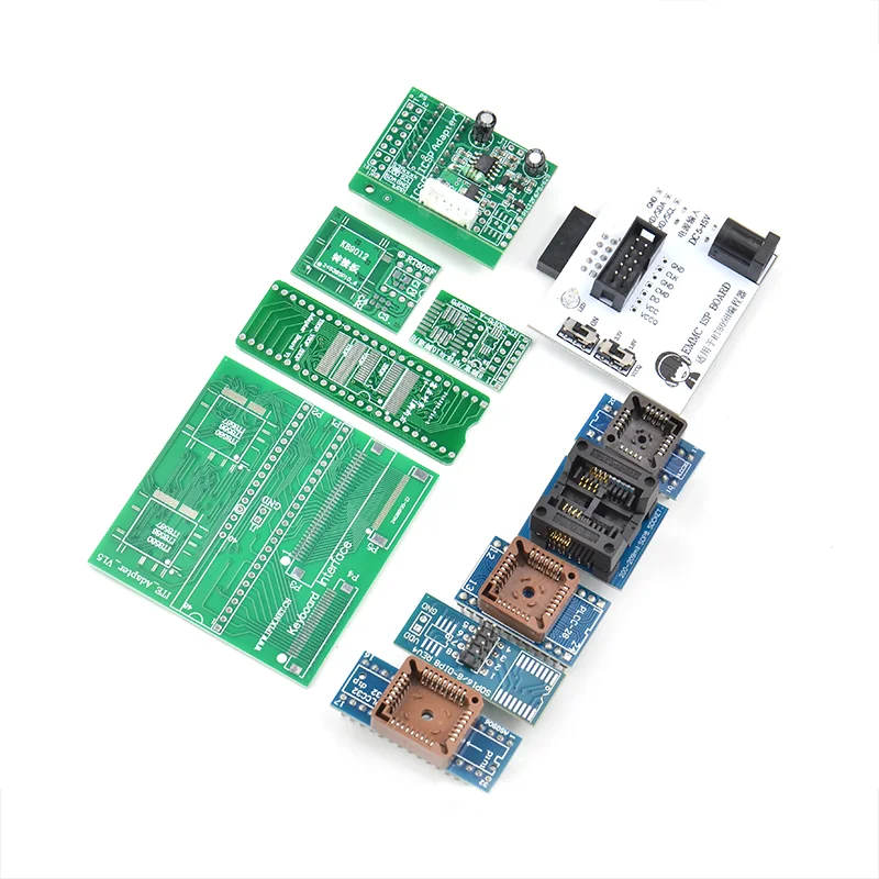 Imagem -02 - Programação Chip Test Clip Programador Universal Emmc-nand Flash Personalizado Emmc Isp Board 11 Adaptadores 2023 Rt809h Alta