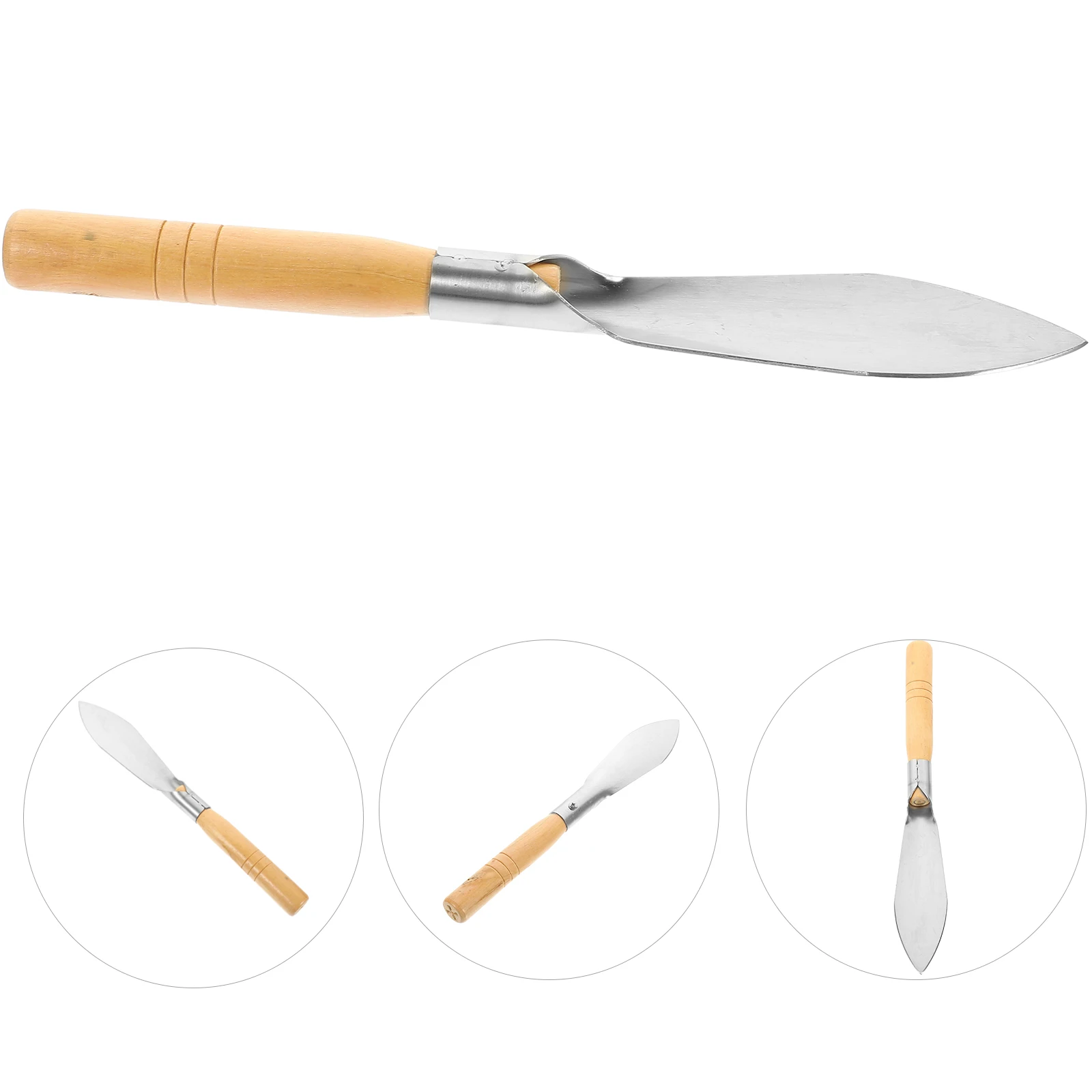 

Wooden Shovel Garden Tools Kids Digging Stainless Steel Mini H Spade Trowel Yard Tool Small Gardening Shovel Soil Digging