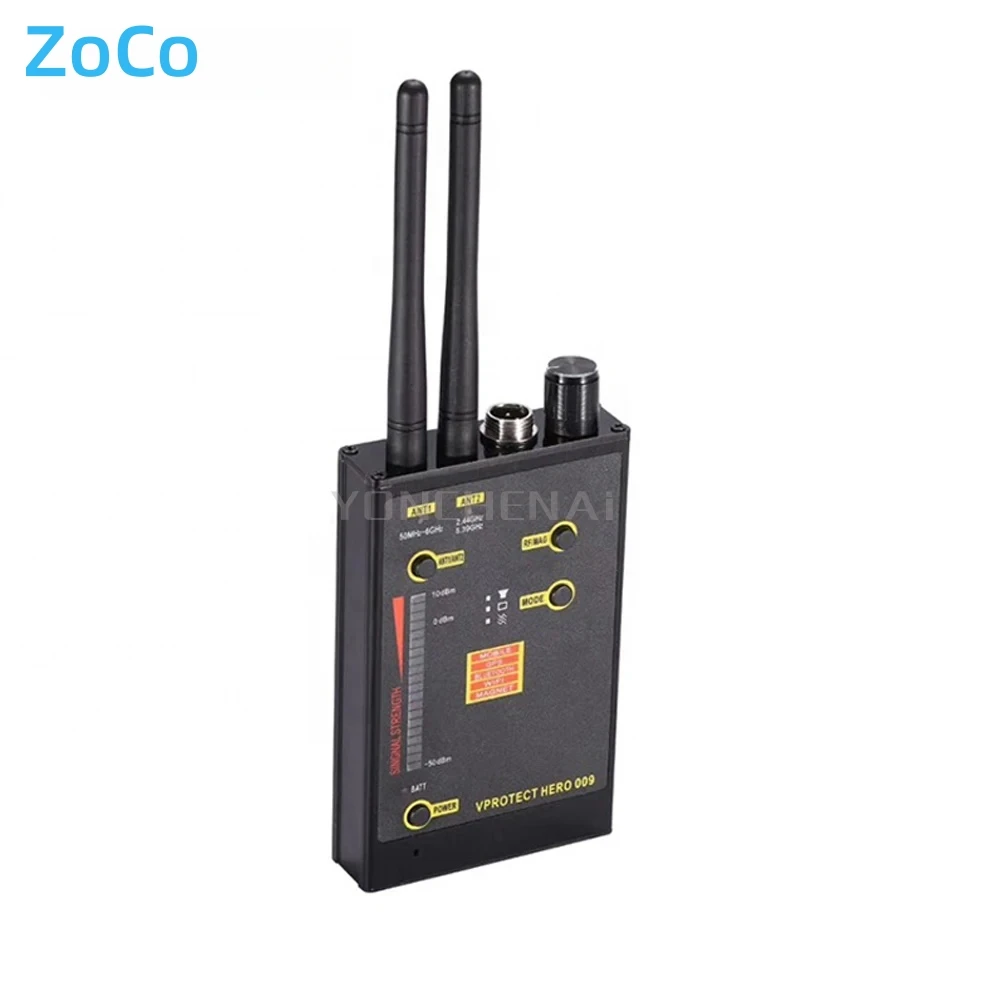 Zoco Professional Signal Detector VHF/UHF Anti-Camera An-Spy GSP Detection GSM Wifi Scan Finder Magnetic MAG Signal Detector