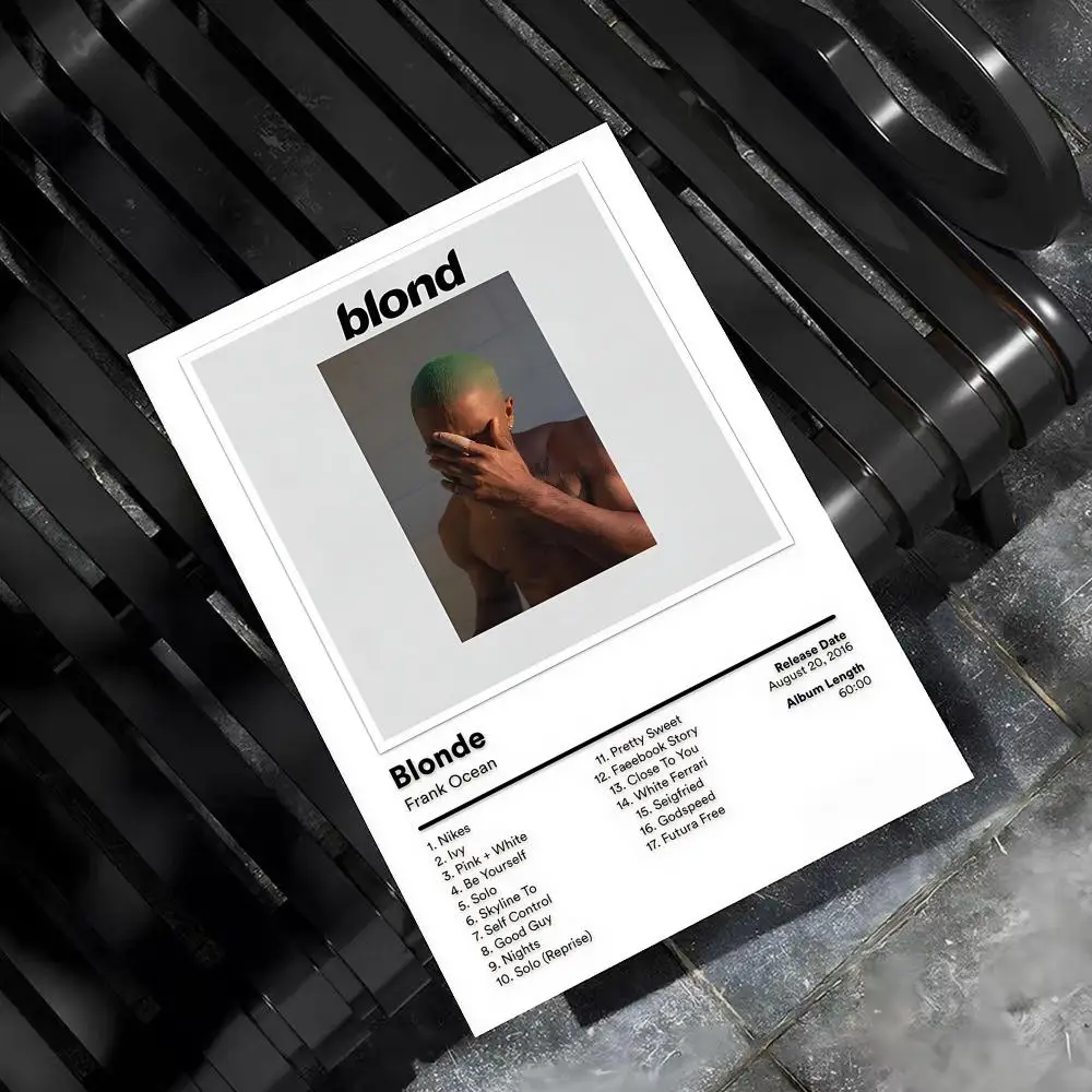 F-Frank Ocean Rapper Sänger Poster Wohnzimmer Schlafzimmer Bar Flur Klebende Wandkunst Druck Wasserfest Ästhetische Dekoration – Detail 12