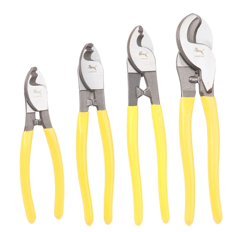 LINBON German-style cable scissors small power cable tongs cable shears 6” 8” 10” stranded wire cutters wire shears