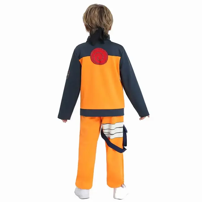 l2025l Halloween Kostum Anak Berkualitas Tinggi Kakashi Cosplay Uzumaki Akatsuki Jubah Shippuden Seragam Cincin Ikat Kepala Kunai Halloween C