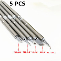 5 Pcs New T12-KU ILS BC2 K JL02 T12 Series Replace Soldering Iron Tips For Hakko fx951
