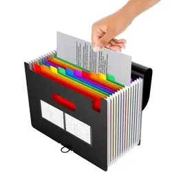 Colorful A4 Document Organizer Multi-Layer Expanding File Receipt Folder Organizer Pockets Holder Carpeta Archivadora For Parper