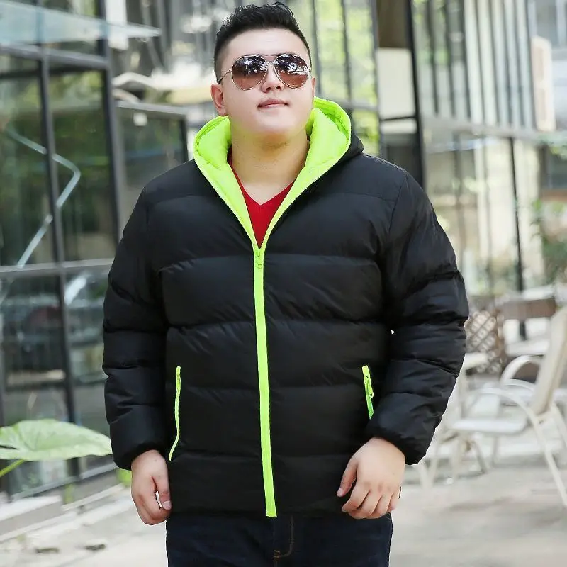 

plus Size Men's Cotton Jaet Winter New Arrival Loose Fit Hooded Thiened Winter Clothes for Fat Men No Brand Registered Tr...