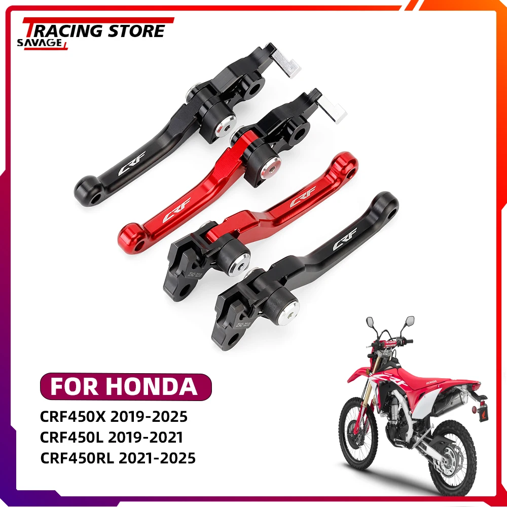 

2025 CRF450 CNC Pivot Brake Clutch Levers For Honda CRF450X CRF450L CRF450RLMotorcycle CRF 450X 450L 450RL Hand Control Levers