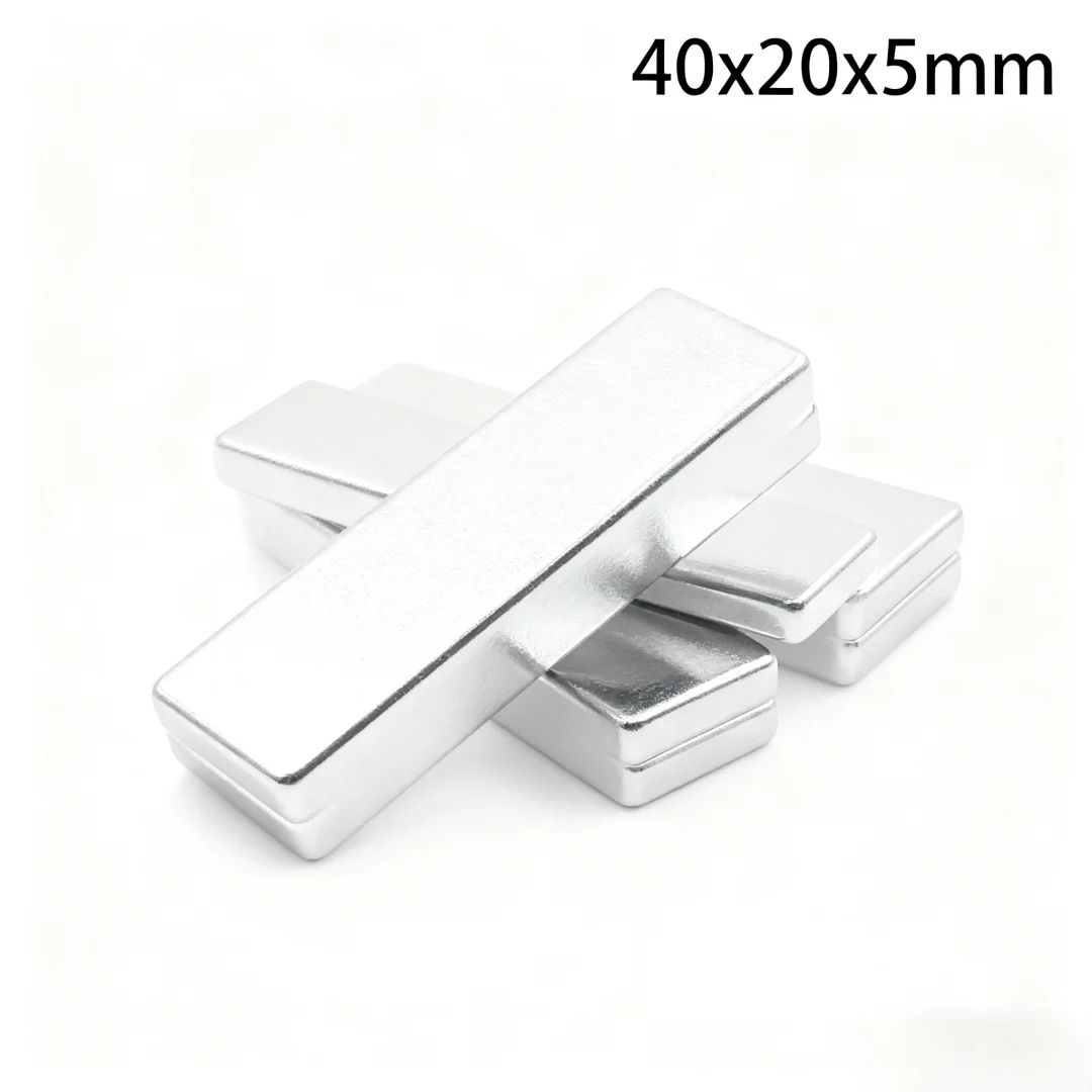 Imán cuadrado de 40x20x5mm, bloque de 40x20x5, potentes imanes magnéticos fuertes para nevera, bricolaje, edificio, científico, artesanía, 40*20*5