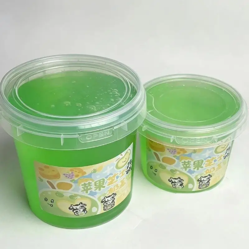 1Pcs Adult Stress Relief Gift 350ML Cheese Milk Cap Style Slime Thick Bubble Putty Non-Stick Jelly Mud Creative Diy Toy