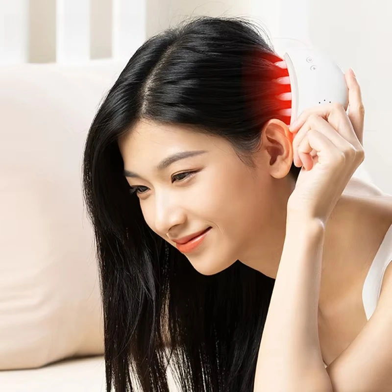 

Multi-functional Beauty Equipment Red Light Anti Hair Loss Treatment Electric Hair Scalp Massage Jade Comb