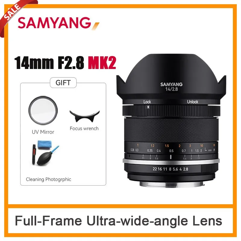 

Samyang MF 14mm F/2.8 Mk2 Camera Portrait Lens For Sony E/A Pentax MFT M43 Canon Nikon ZFC Z5 Z6 Z7 II A6300 A6000 K-1 Mark II