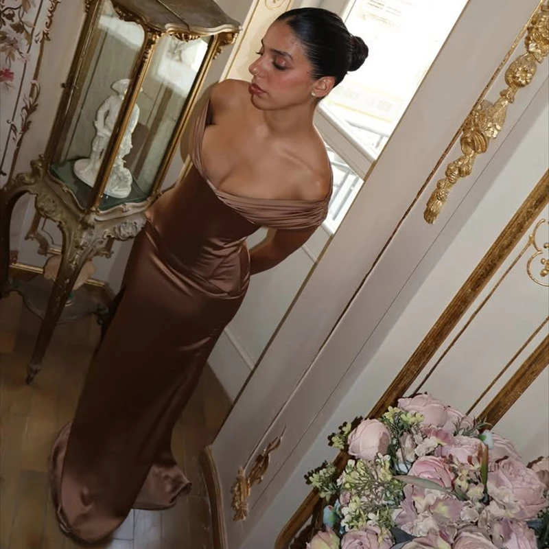 Thinyfull 2026 ماكسي حورية البحر حفلة موسيقية فساتين سهرة قبالة الكتف الساتان فستان الحفلات ليلة كوكتيل الكرة فساتين حفلات مخصصة