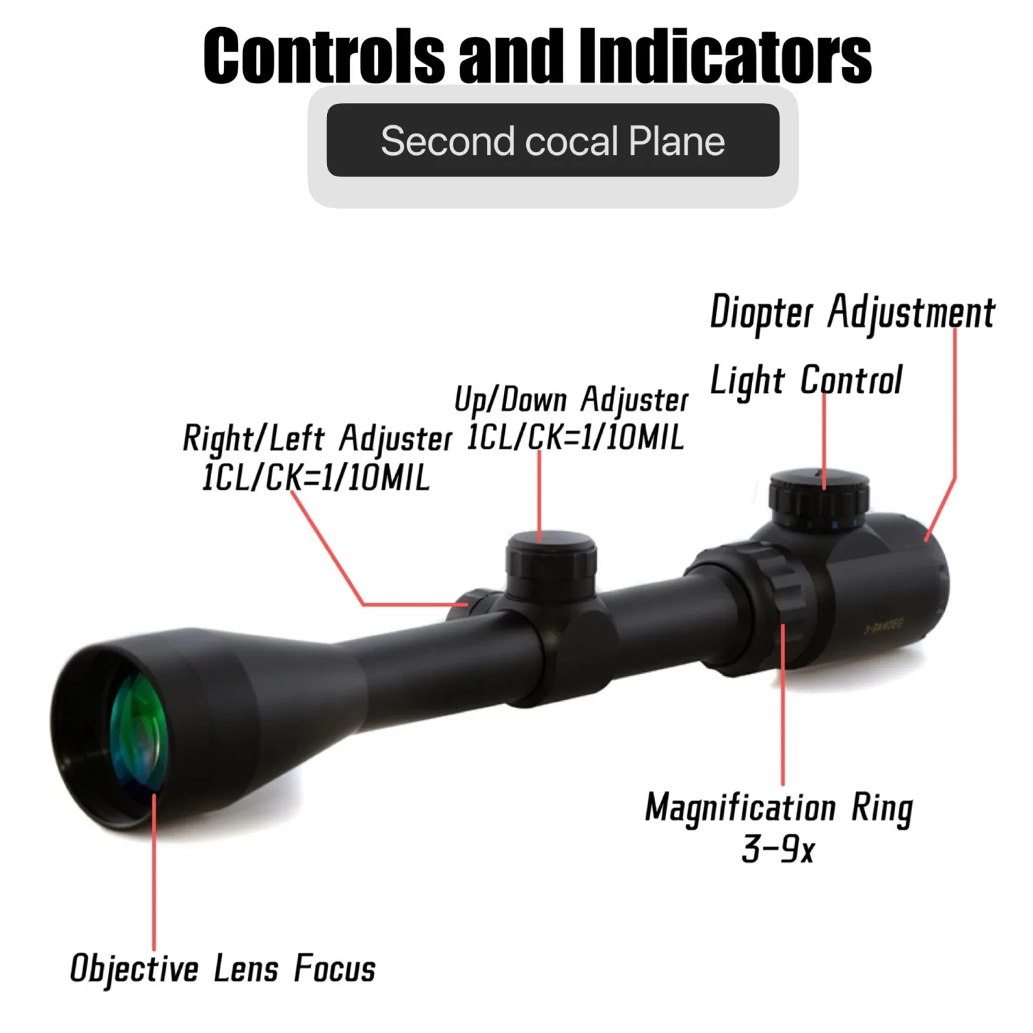 

3-9X40EG GAMO оптическая подсветка красный/зеленый рефлекторная крестовая сетка тактический охотничий прицел прицел снайперская снаряжение Mil Dot прицел