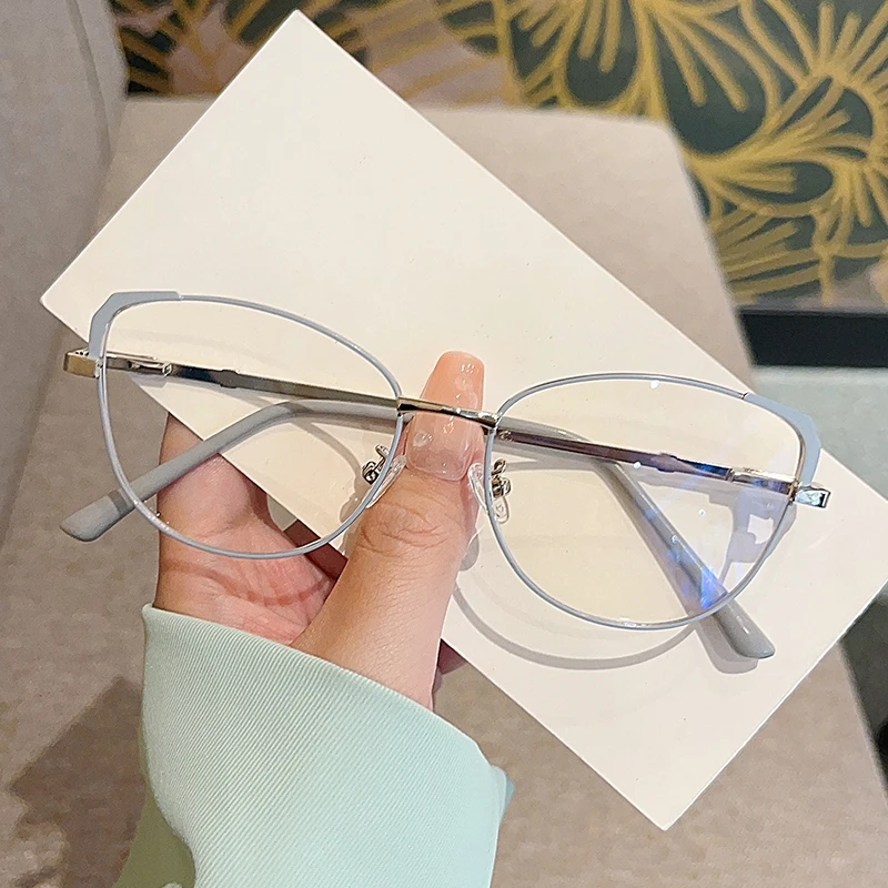 1 Stück Damenbrille ohne Sehstärke, neuer ultraklarer Retro-Katzenaugen-Stil, schlicht und künstlerisch, vielseitig, schlank machend, schützend