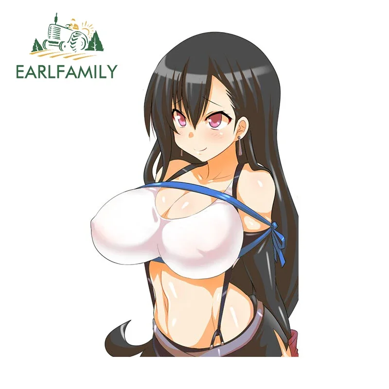 EARLFAMILY 13 سنتيمتر X 8.3 سنتيمتر Konno Tohiro كبير الثدي ملصقات السيارات الفينيل خدش برهان الزجاج الأمامي ملصق مائي جذع سباق اكسسوارات