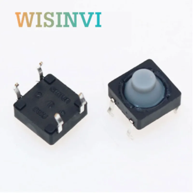 100PCS 8*8*5.5MM 4PIN G77 Conductive Silicone Soundless Tactile Tact Push Button Micro Switch Self-reset 5.0