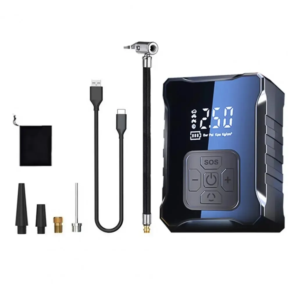Portable Car Air Inflatable Pump Wireless Car Tire Inflator Pump Vehicle Mounted Multi-Function Air Compressor for Auto Tires
