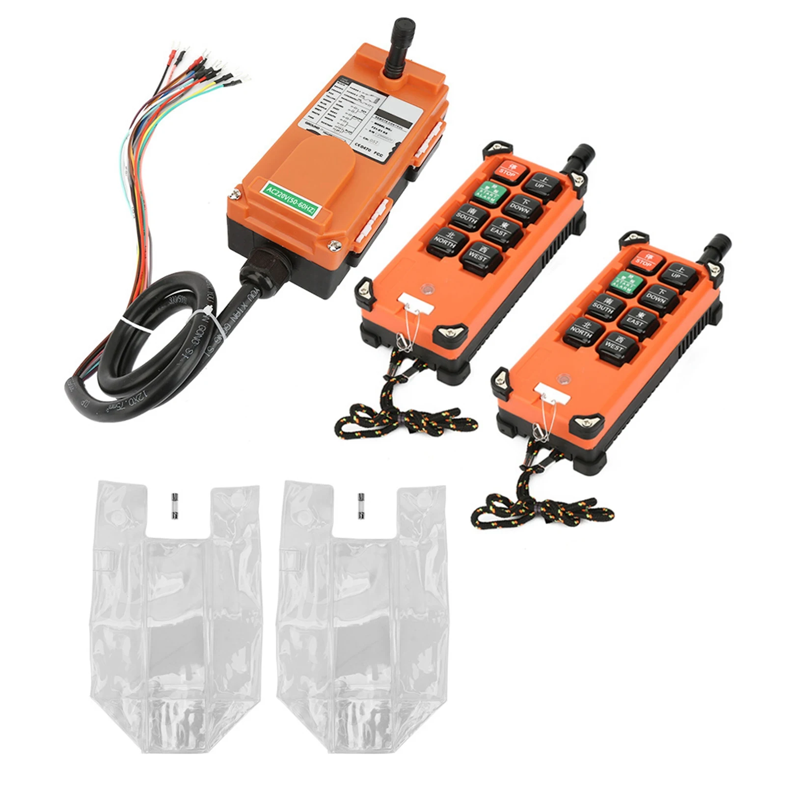 

Wireless Remote Controller Hoist Remote Control 2 Transmitter 1 Receiver 220v