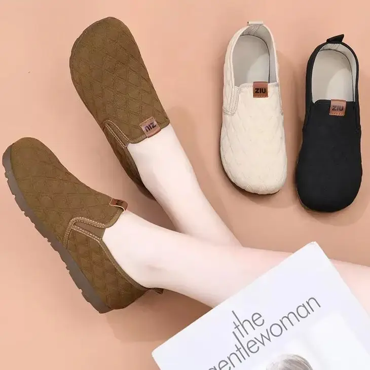Women's Summer Shoes 2025 New Style One Step Flat Mom Shoes Shallow Mouth Lazy Breathable Cheap Shoes Clearance Free Shipping