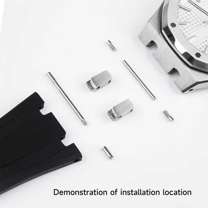 3.5mm Steel End Link Conversion Kit For AP Steel Strap To Rubber Leather Royal Oak Offshore Bracelet For 41mm 15400/15500 26331