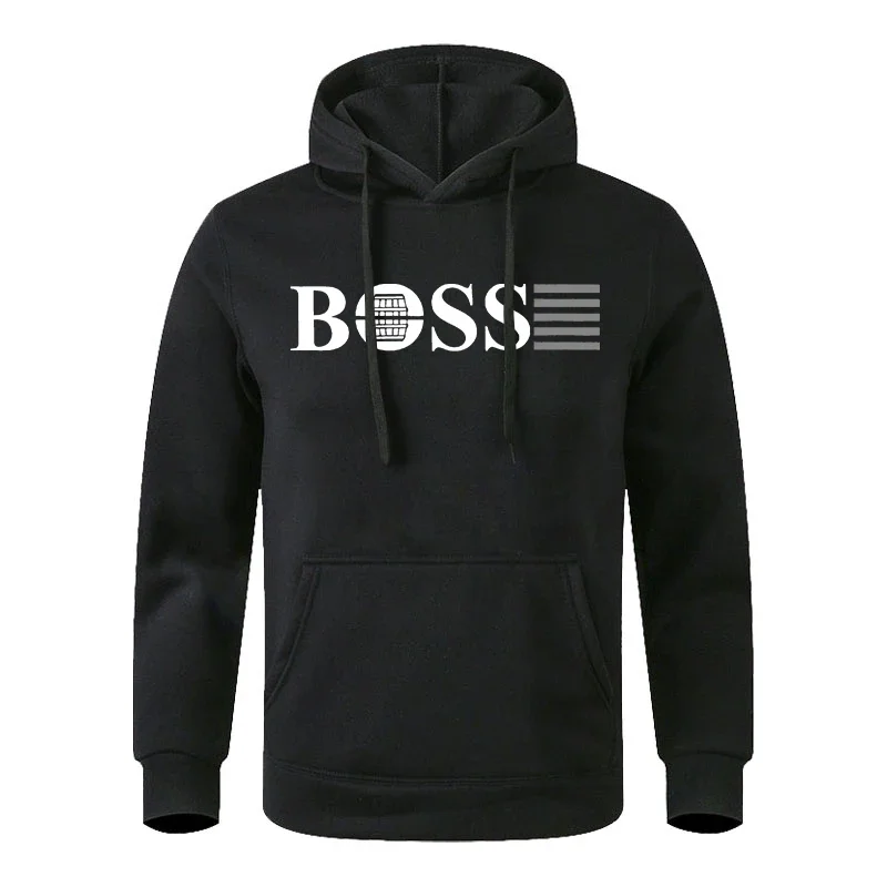

Fashionable Men's Hoodie with Street Casual Sports Style Long Sleeve and Kangaroo Pocket Fleece Sweatshirt for Autumn and Winter