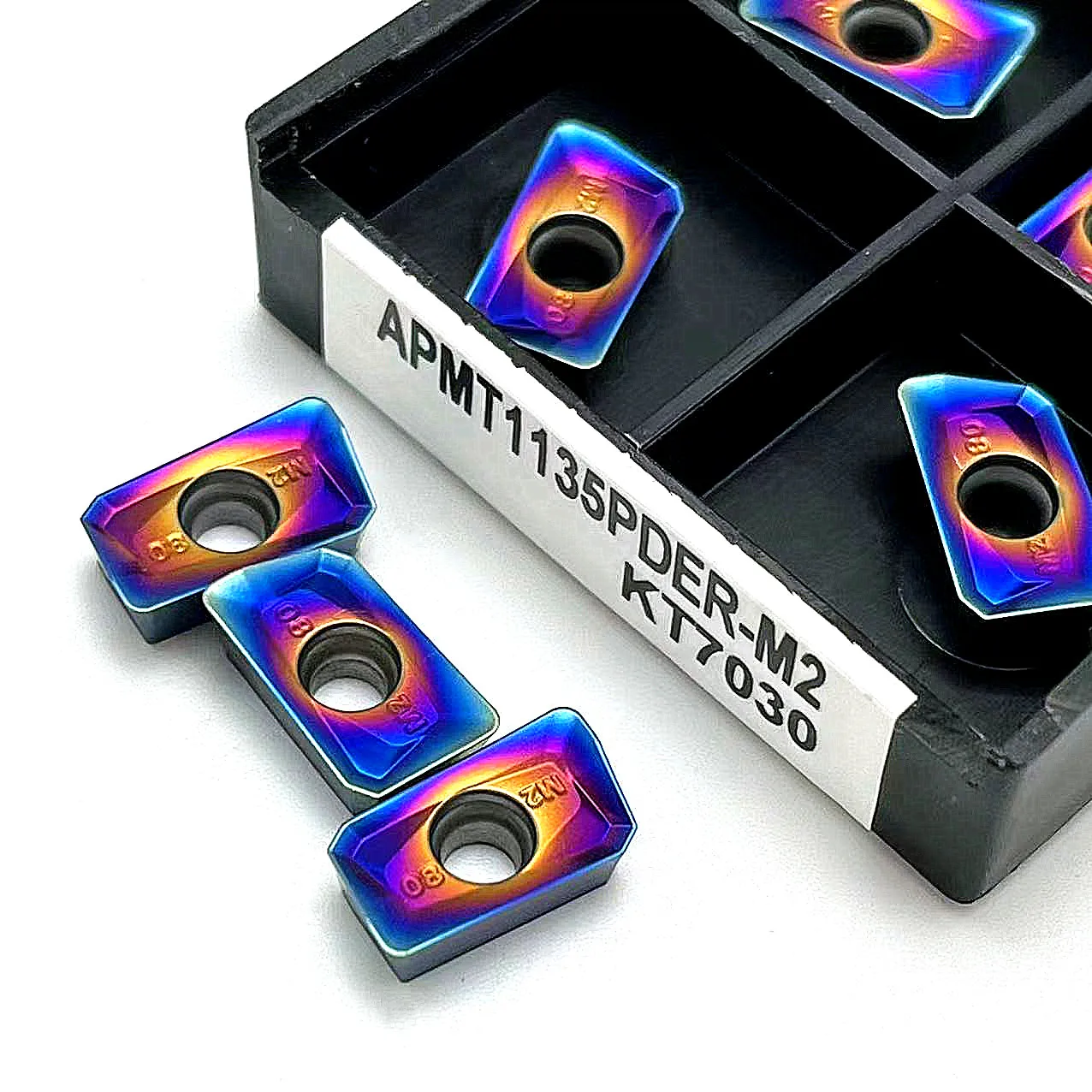 Cortador de fresado CNC de alta calidad 10PCSAPMT1135 PDER M2 H2 inserto de carburo Nano Blue APMT1135