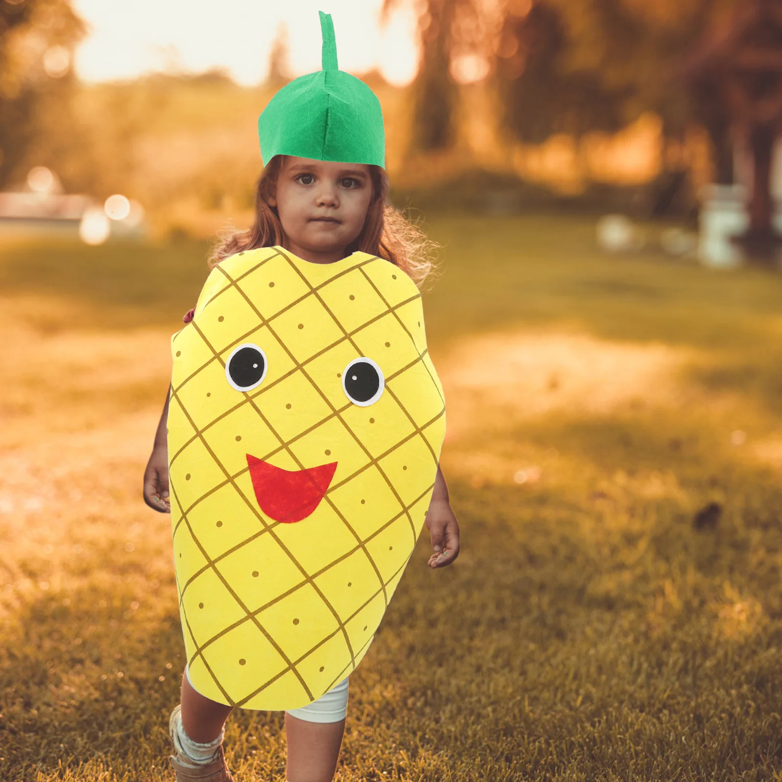 Children Fruit Pineapple Costume Soft Comfortable Kids Halloween Cosplay Party Christmas Outfit Kids School Party Dress