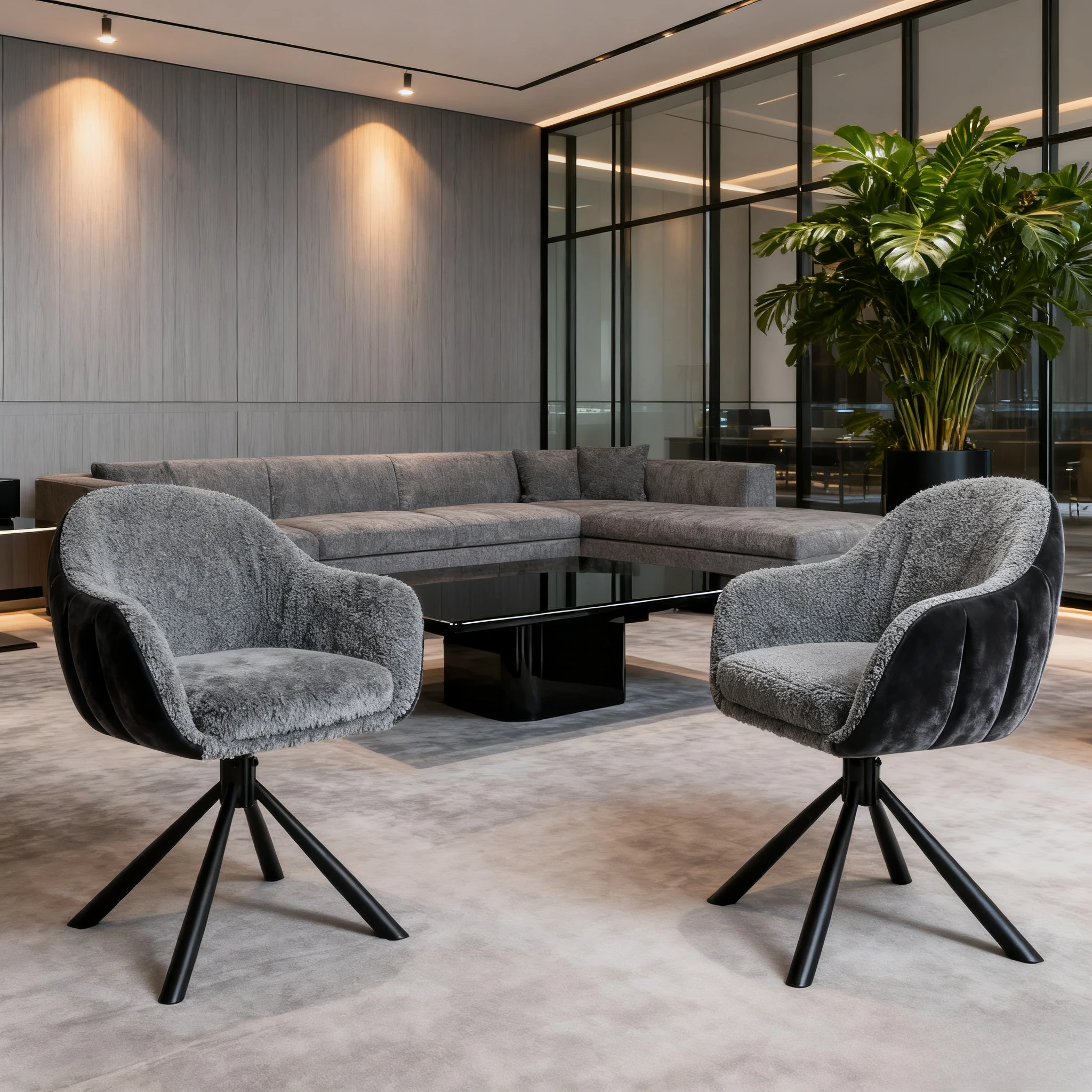 Armrests Ergonomic Chair Designer Upholstered Swivel Kitchen Dining Chair with Lounge Chair for Living Room