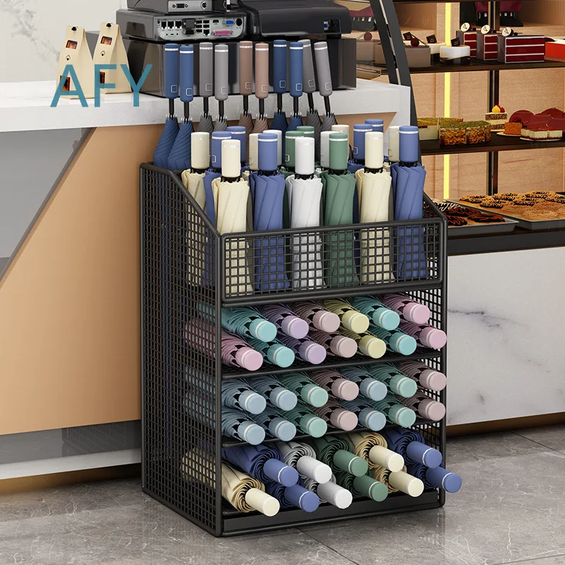 Umbrella Rack for Large Capacity Storage Bucket Stand for Company Classroom Hotel Lobby Commercial Entrance Indoor Outdoor