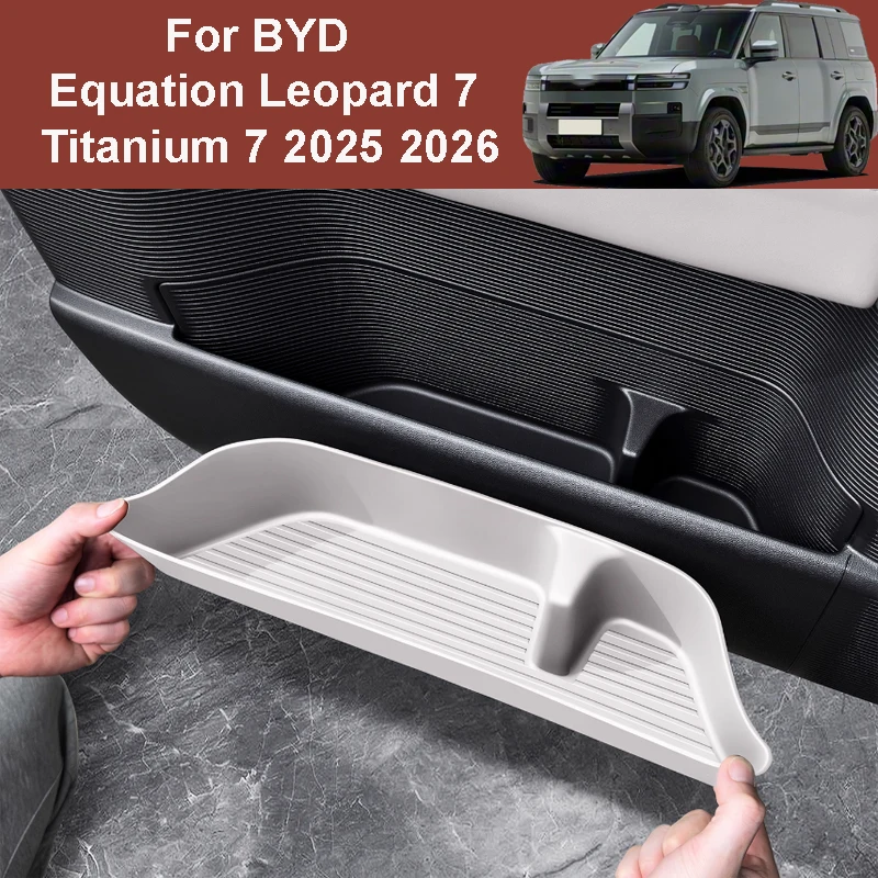 

For BYD Equation Leopard 7 Titanium 7 2025 2026 Car Door Slot Storage Box Door Panel TPE Interior Waterproof Protect Accessory