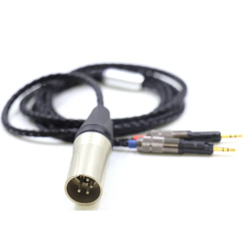 16Cores Silver Plated HIFI Murky Black Xrl 6.35 2.5/4.4mm Stereo R70X Headphone Upgrade Cable for ATH-R70X R70X R70X5 headphones
