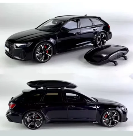 1/18 Audi RS6 Avant Station Wagon Alloy Car Model Diecasts Metal Sports Car Vehicles Model Simulation Sound Light Kids Toys Gift