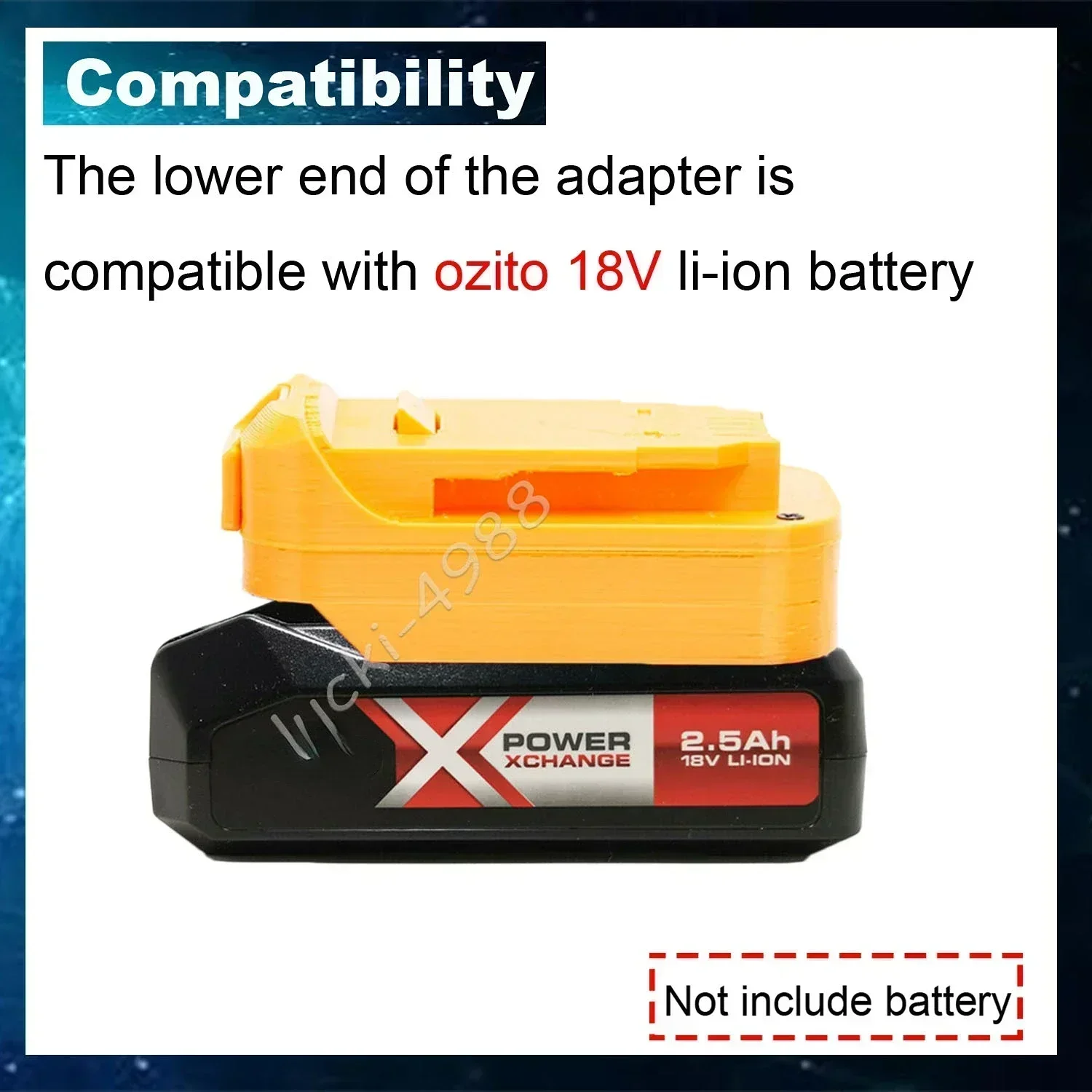 Imagem -05 - Power X-change Adaptador de Bateria de Lítio Converter para Dewalt 18v Ferramentas Elétricas Conector sem Fio sem Bateria Ozito18v
