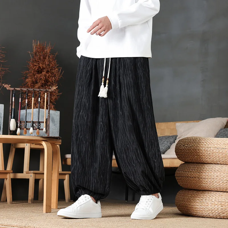 

Autumn and Winter New Chinese Style Men's Trendy Corduroy Trousers Large Size Loose Casual Casual Bloomers