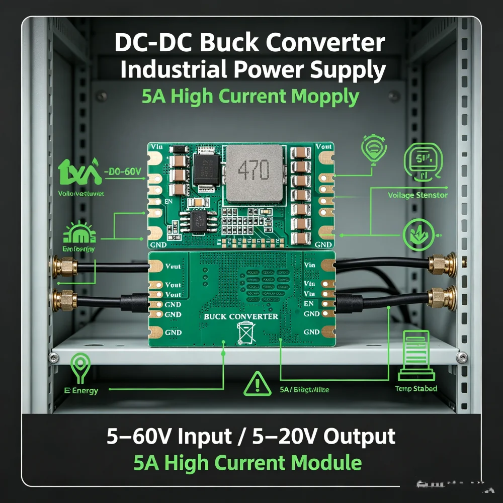 B560C Board5A DC-DC 5-60V TO 5V-20V Buck Converter Power Supply Module 3mV 36V 48V Output 7.4V 8.4V 9V 12V 15V 18V 20V