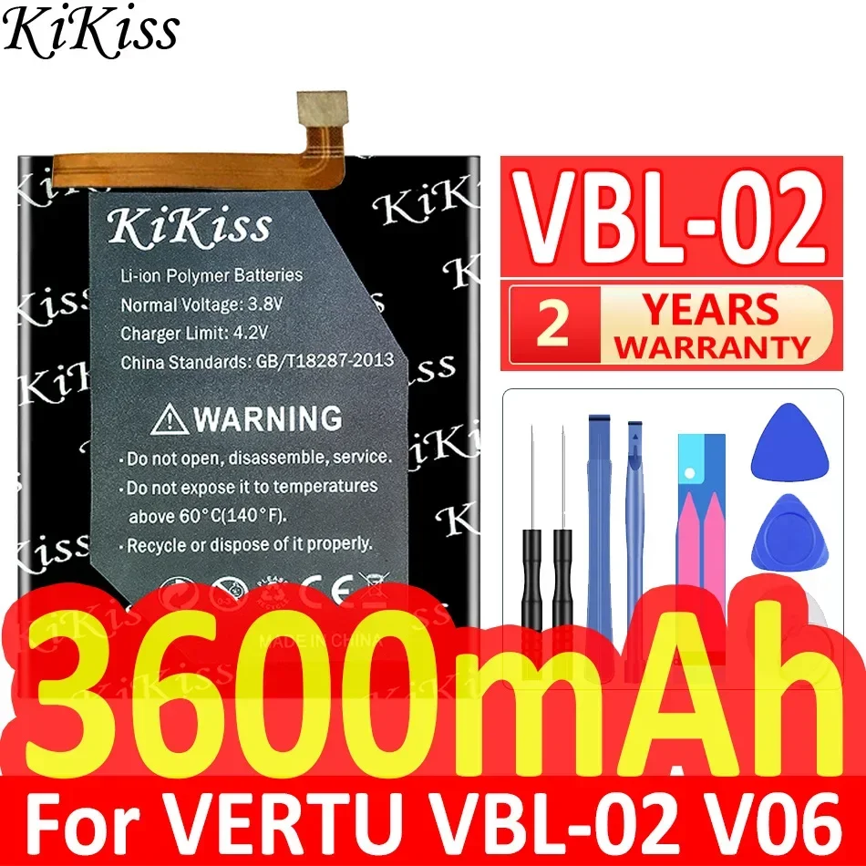 KiKiss Battery for VERTU Aster P/Signature Touch V03/for VERTU VBL-02 V06 Batteries Batterij + Track NO