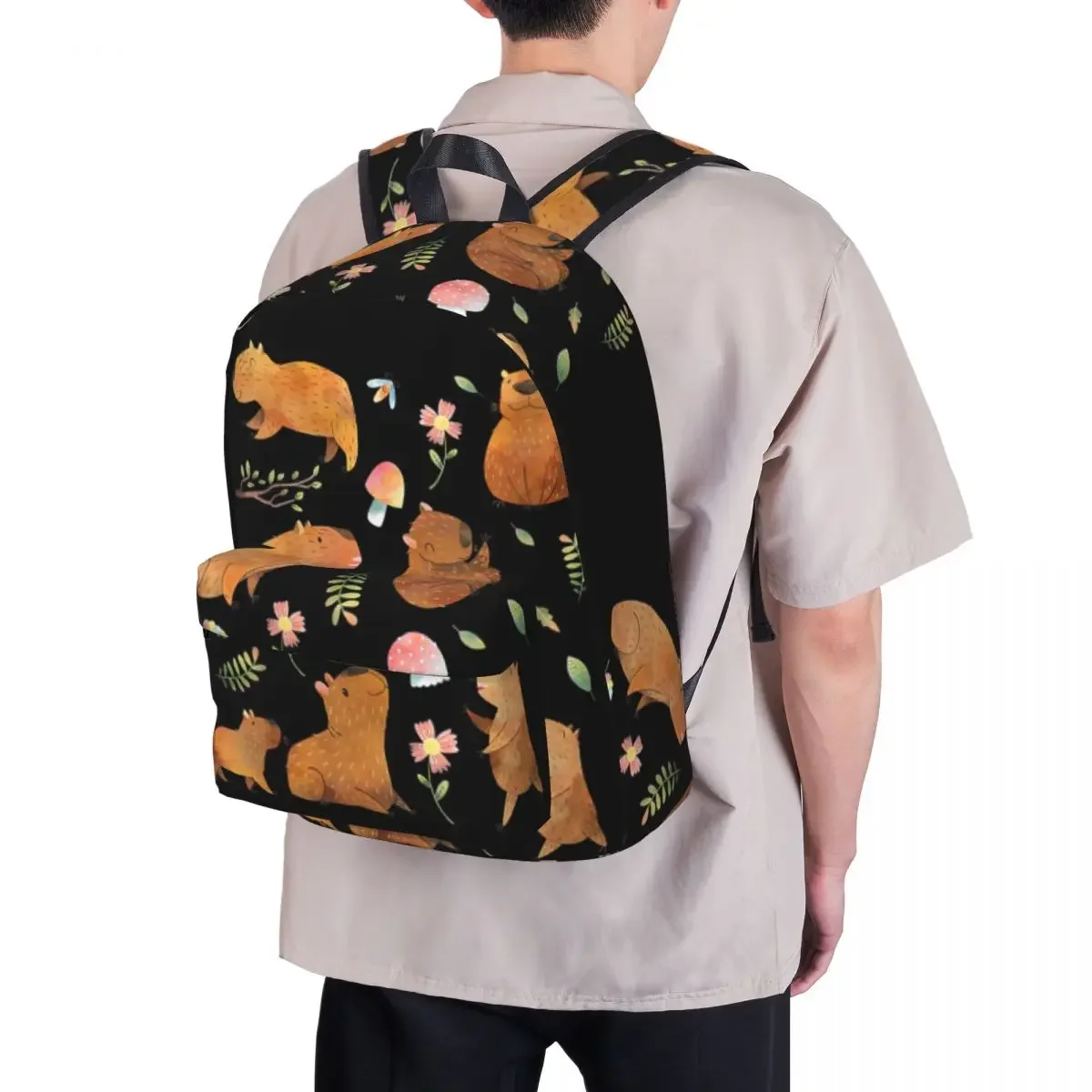 Capybara Is My Spirit Animal Backpacks Student Book bag Shoulder Bag Laptop Rucksack Fashion Travel Rucksack Children School Bag