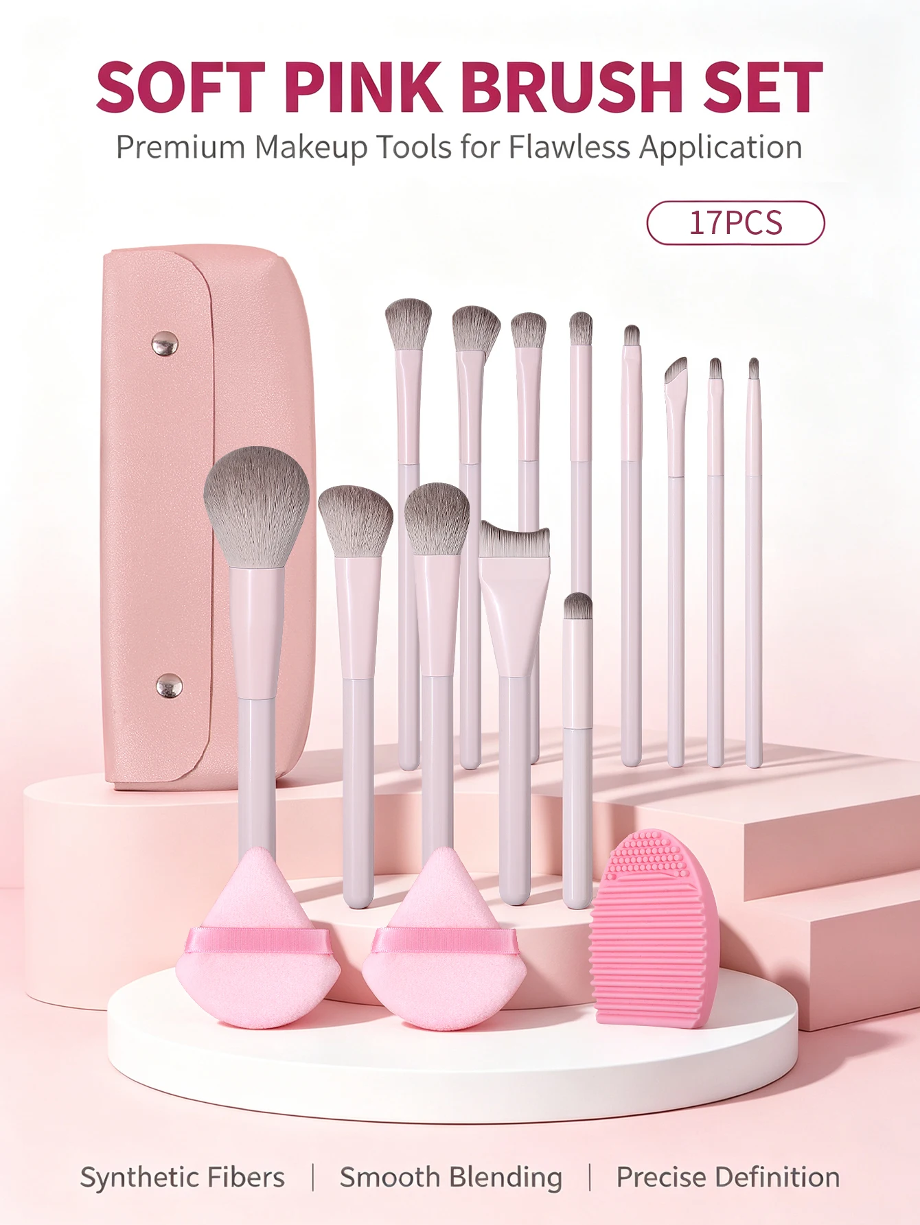 Professional makeup brush set - Soft and fluffy powder brush, contour brush, foundation brush, eyeshadow brush, makeup tool set