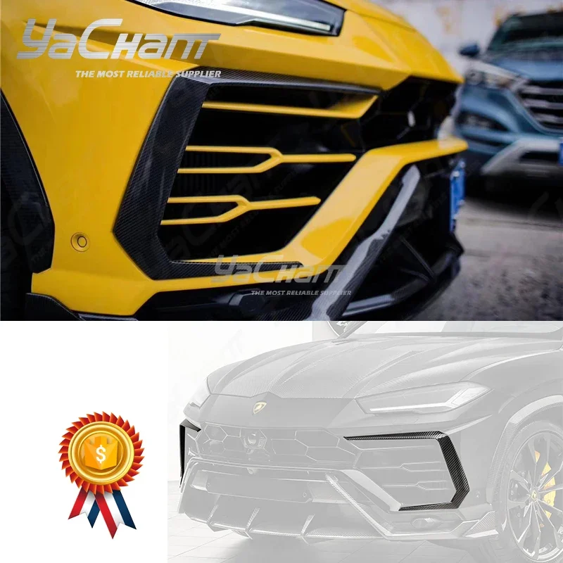 

Автозапчасти из углеродного волокна CF URUS, передний бампер, боковые вентиляционные канаты, подходят для 2018-2022 URUS TPC Style, передний бампер, боковые вентиляционные канаты