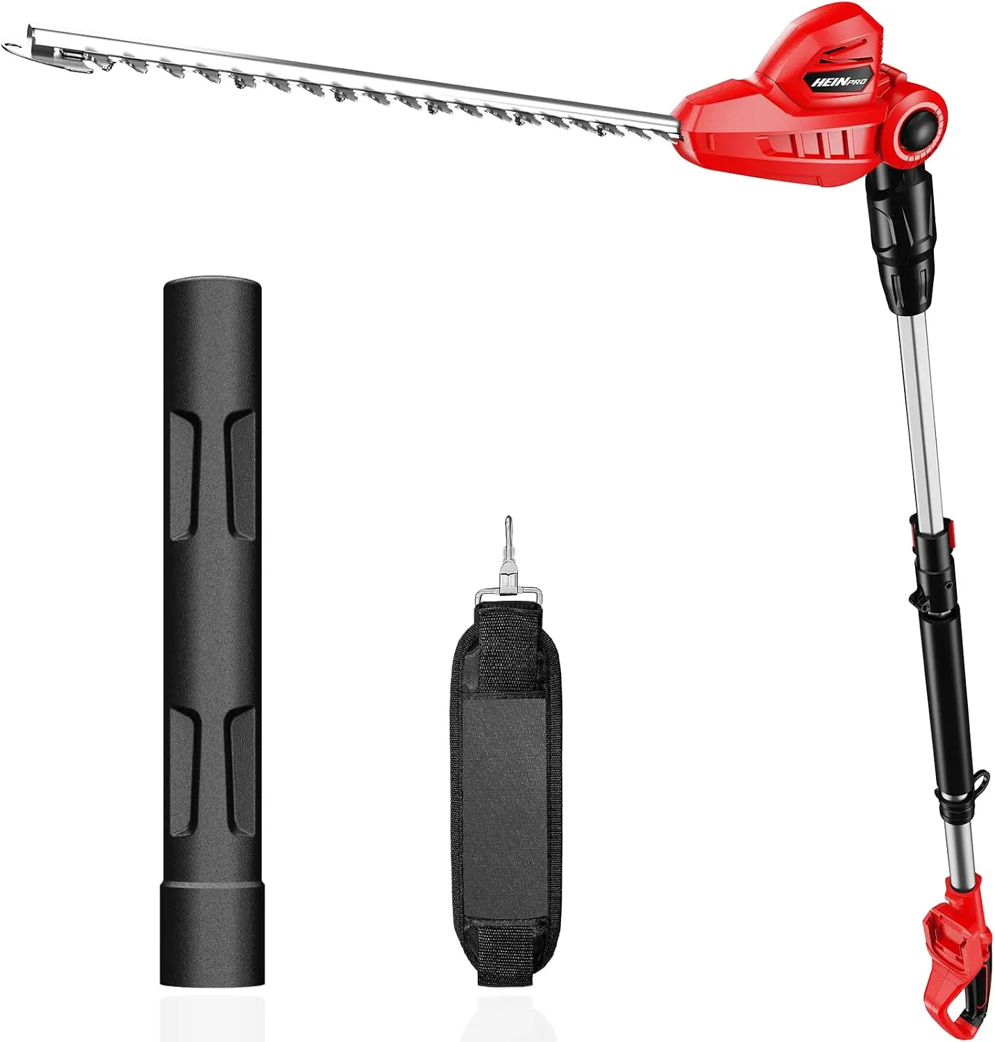 Cordless Pole Hedge Trimmer Compatible with Milwaukee M18 Battery | 18-in, 14-ft Max Reach, 150° Adjustable Head (Battery Not