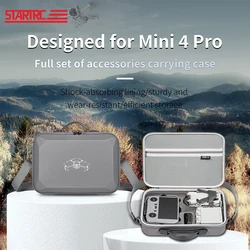 STARTRC For DJI Mini 4 Pro Accessories Carrying Case PU Leather Storage Bag Portable Handbag Waterproof Large Storage Case