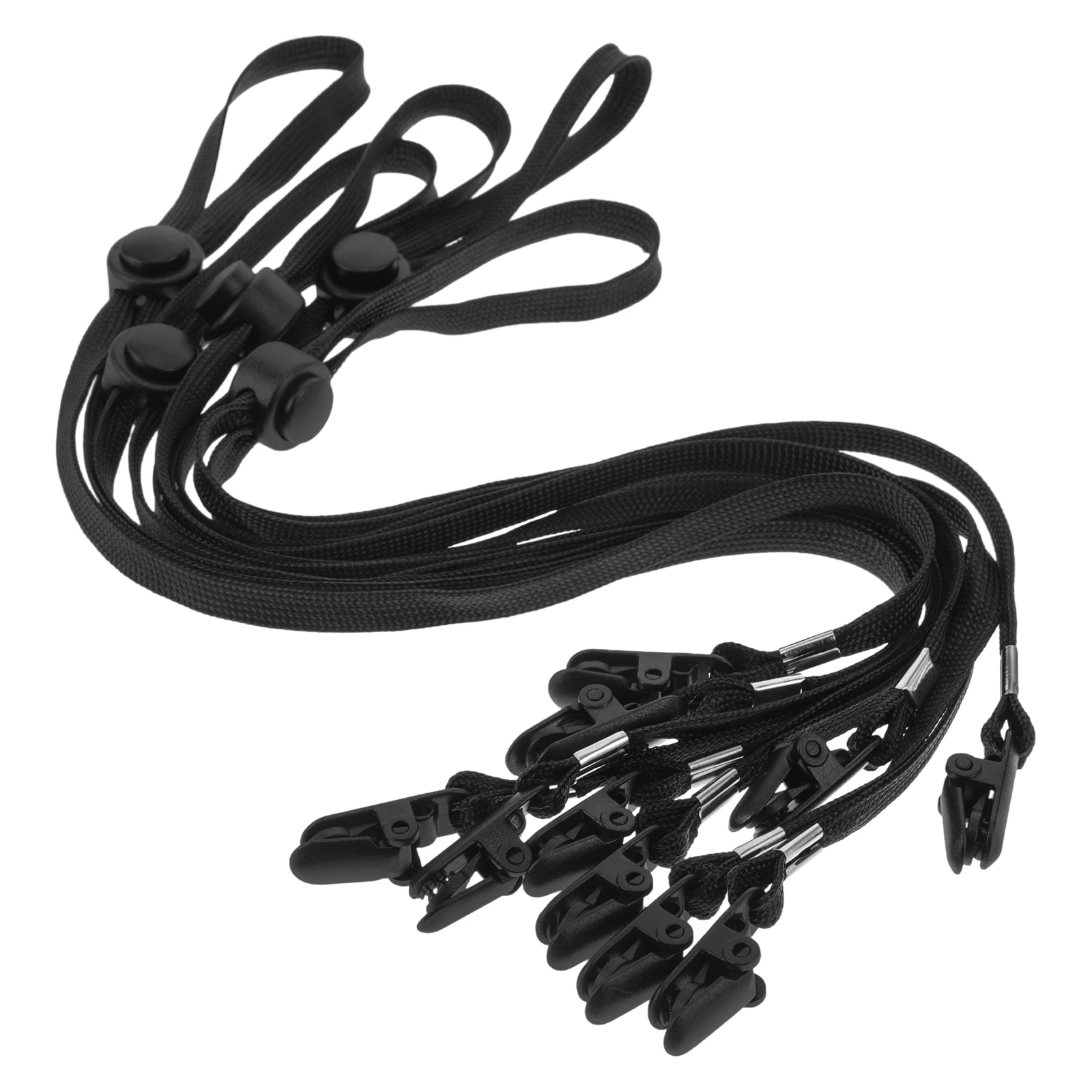 

5pcs Windproof Hat Clips Lengthened Elastic Cord Black Adjustable Chin Strap AntiLost Baseball Cap Accessories