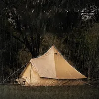High Quality Luxury 3M 4M 5M 6M Cotton Canvas Bell Tent for Sale and Resort Safari Tent for Glamping
