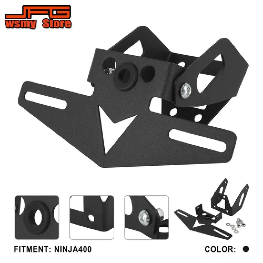 

﻿License Plate Bracket Motorcross Parts Number Plate Support Brace For kawasaki Ninja 400 Electric Bike Motorcycle Accessories