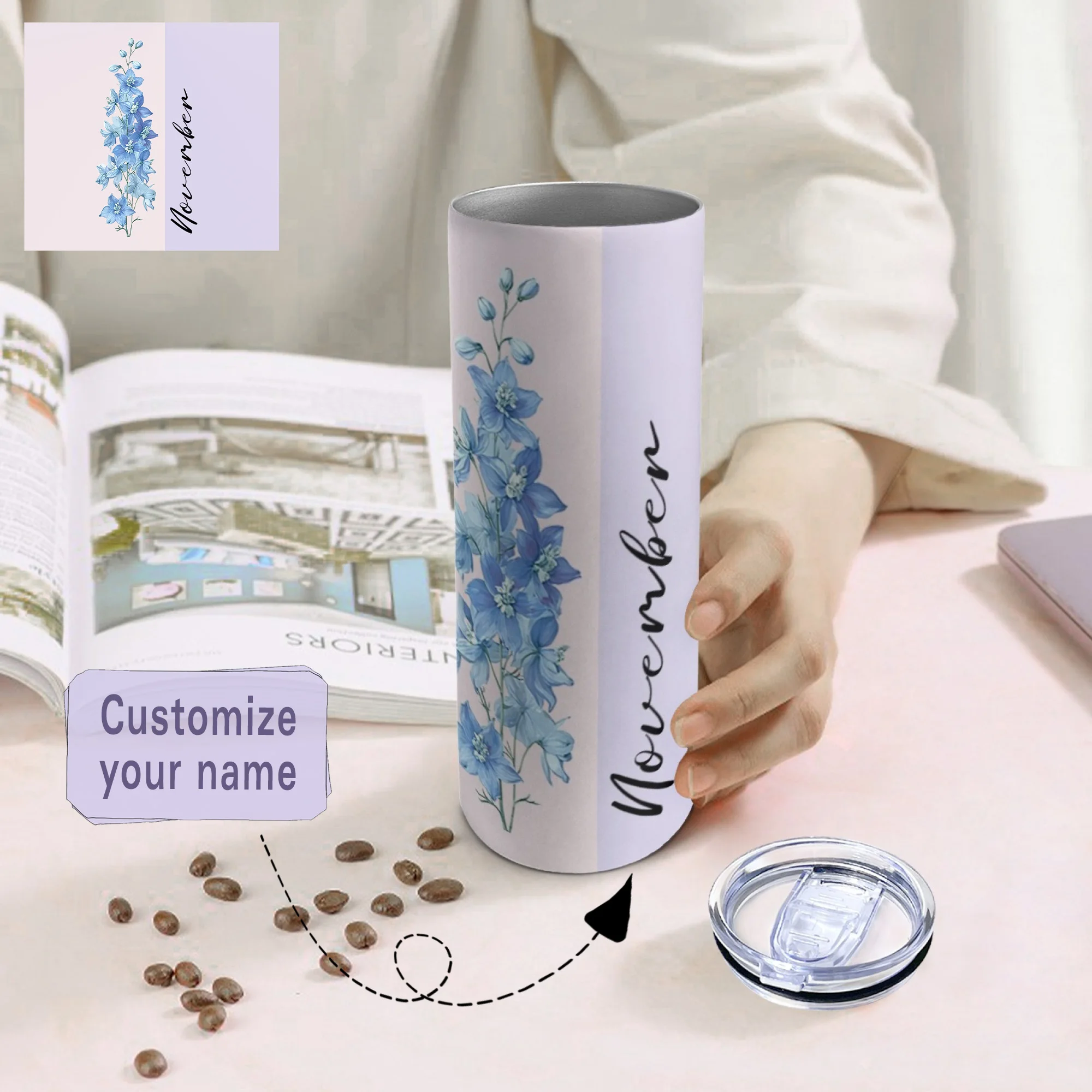 

Custom 20oz Skinny Tumbler with Straw Using Photo Name Custom Tumbler Personalized Cup Custom Tumbler Travel Mug