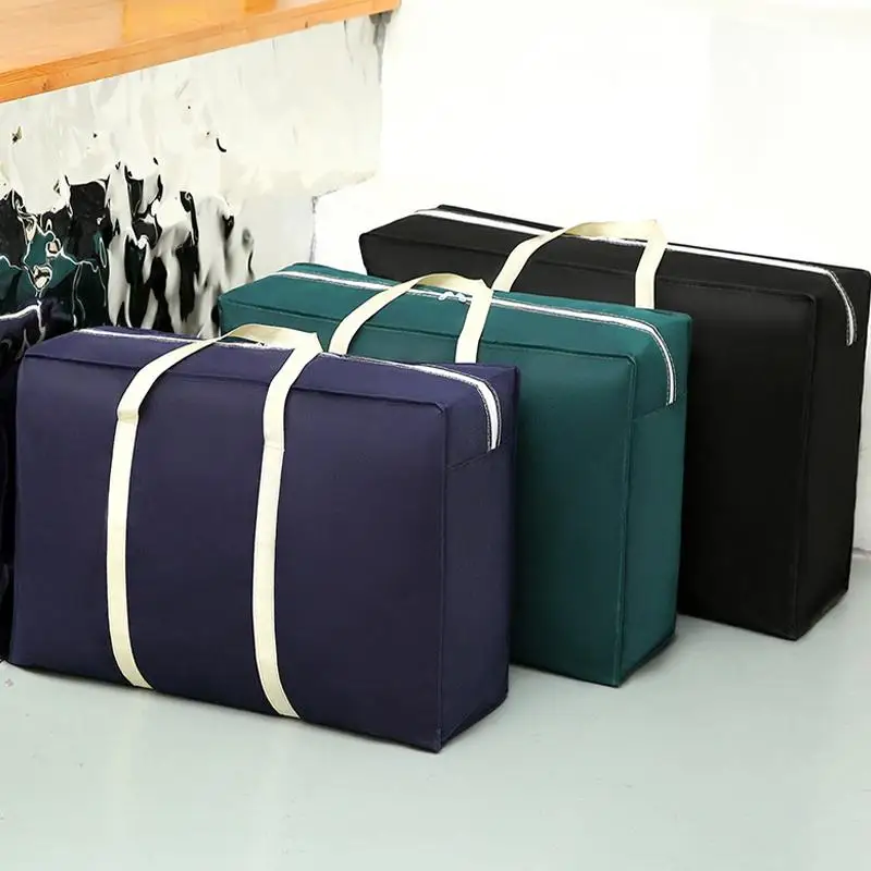 1Pcs Extra Large Waterproof Moving Luggage Bags Laundry Shopping Bag Non-woven Fabric Cubes 50*30*25cm Home Storage Packing Tool