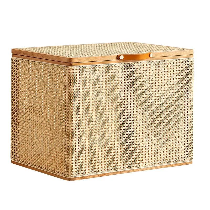 

Storage box rattan solid wood household storage box Jifeng furniture bamboo storage box Japanese handmade