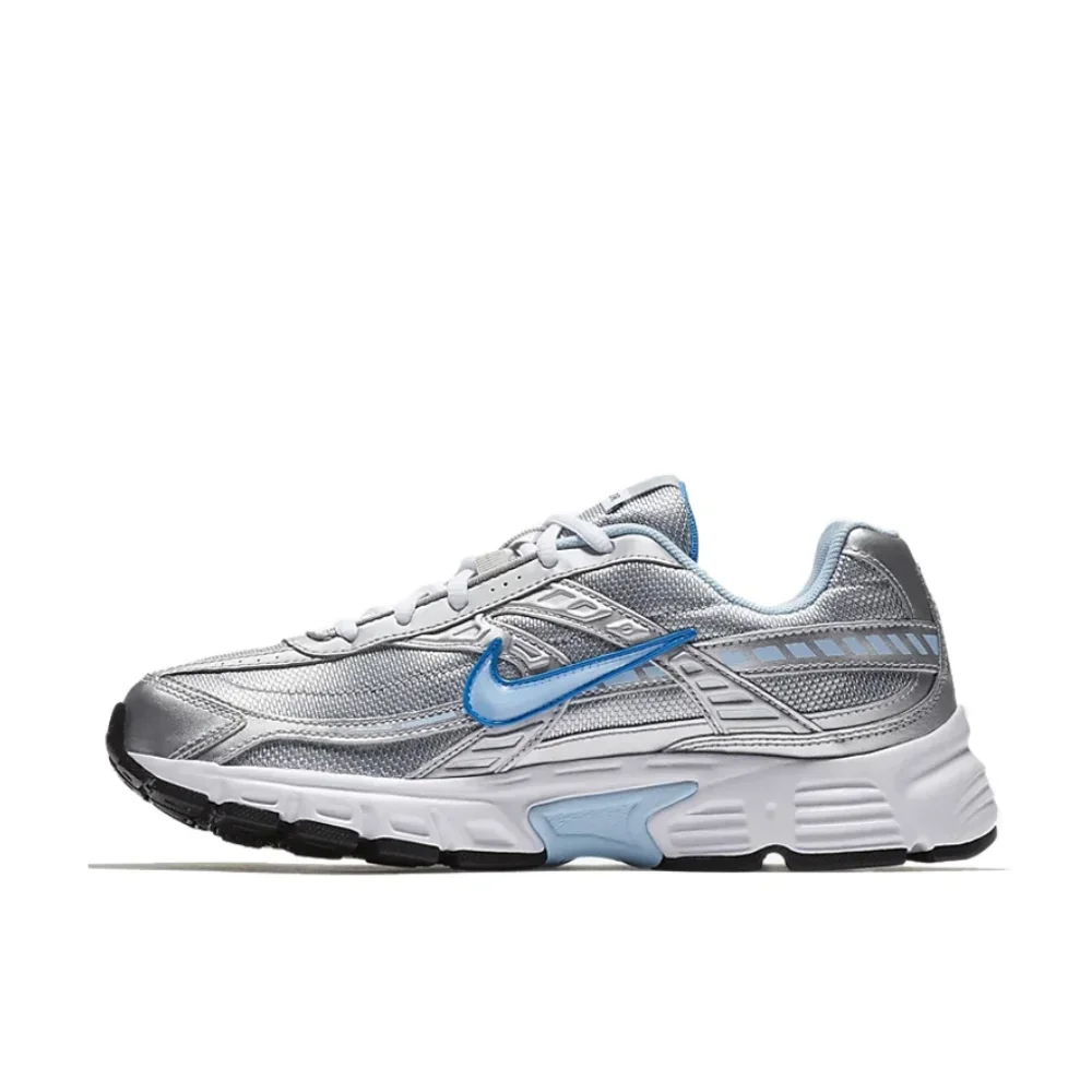 Nike INITIATOR Retro Low Top Casual Running Shoes Comfortable Shock Absorption Men's and Women's Gray and Silver Colorways