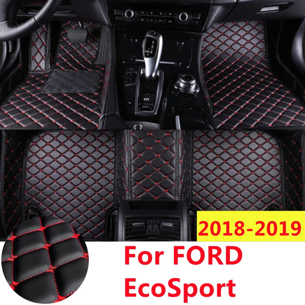 

Полноразмерные автомобильные коврики SJ под заказ, подходят для FORD EcoSport 2019 2018 года, водонепроницаемые передние и задние напольные коврики, автозапчасти для стайлинга